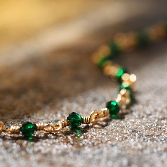 Anklet for Women Gold Chain 14K Gold Plated Dainty Boho Beach Summer Simple Foot - Picture 5 of 7